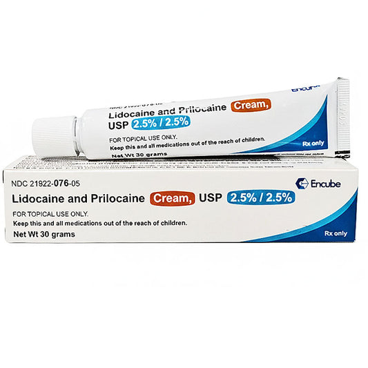 Lidocaine 2.5% and Prilocaine 2.5% Numbing Cream (Emla Cream) 30 grams (Rx)