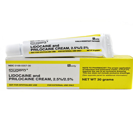 Lidocaine 2.5% with Prilocaine 2.5% Cream 30 grams (Rx)