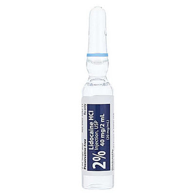 Lidocaine 2% for Injection 10 mL Ampules 25/tray by Pfizer (RX)