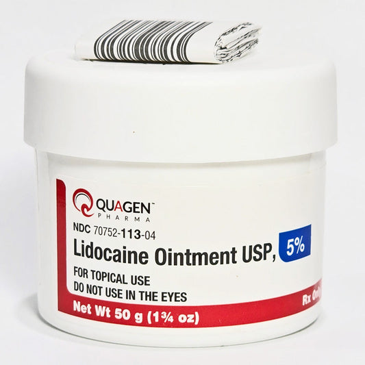Lidocaine Ointment 5% Topical Numbing 50 gram Jar (Rx)