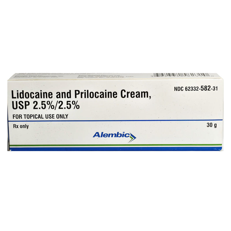 Lidocaine and Prilocaine Cream 2.5% Tube 30 grams (RX)