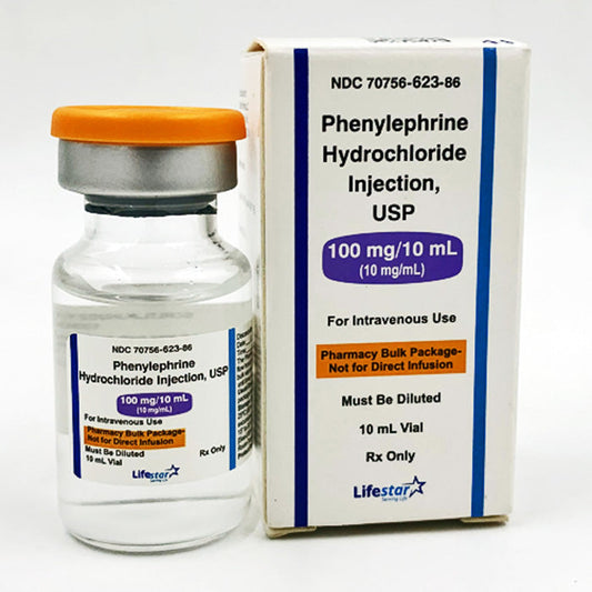 Phenylephrine Hydrochloride Injection 100 mg/10mL (10 mg/mL) Multiple-Dose Vial RX)