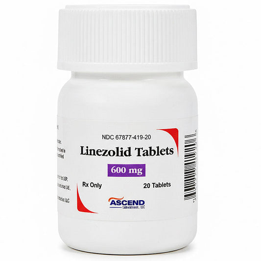 Linezolid Tablets 600 mg by Ascend Labs 100 Count (RX)