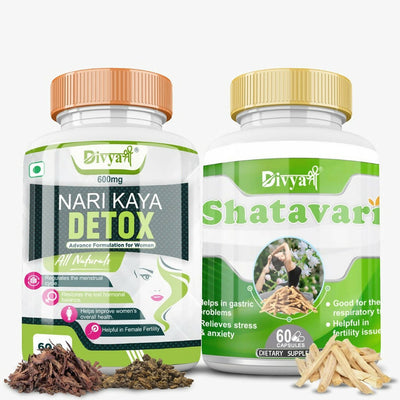 Divya Shree Nari Kaya Detox Capsule and Shatavari Capsule Combo