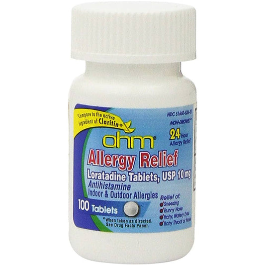 Loratadine 10 mg Allergy Relief Medicine, Non-Drowsy 100 Tablets