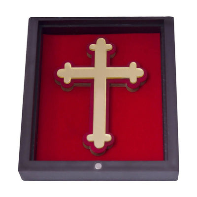 Golden Peacock Brown & Red 24 Ct Gold Foil Lord Jesus Christ