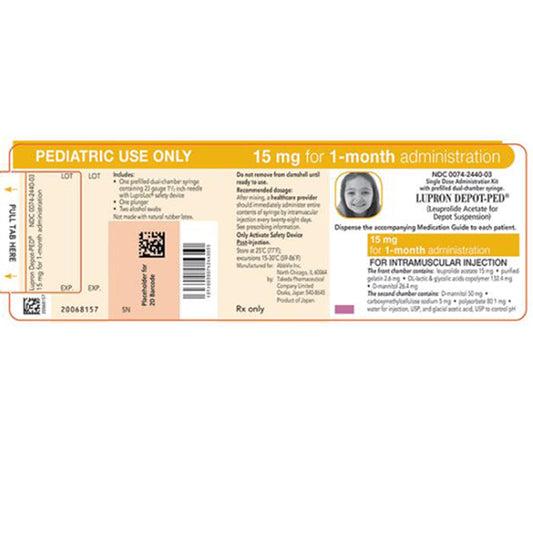 Lupron Depot-Ped Pedatric Kit (Leuprolide Acetate for Depot Suspension) 15 mg