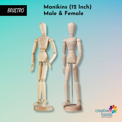 BRUSTRO Manikins (12 Inch Male & Female)