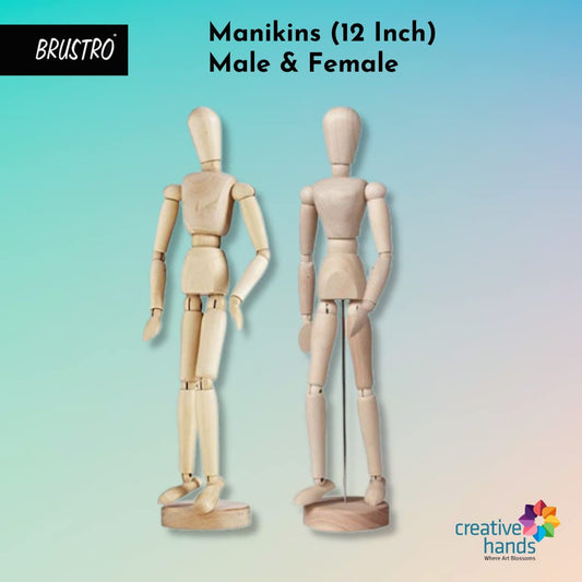 BRUSTRO Manikins (12 Inch Male & Female)