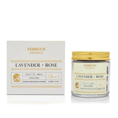 Februus Organics Facial Steam Dried Flower With Extract of Lavender & Rose