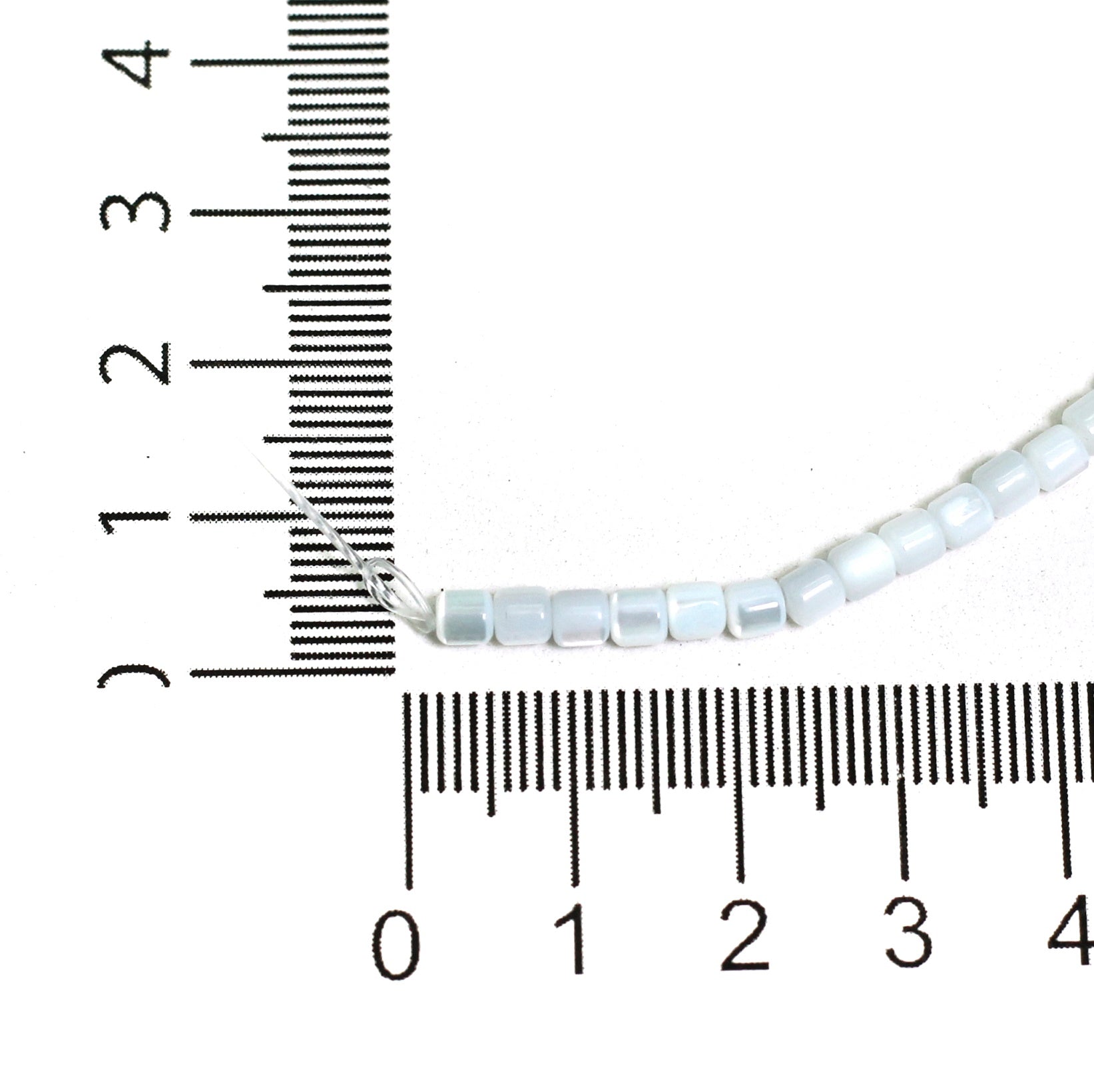 1 String, 3x3mm Sky Blue Tyre Mother Of Pearl Shell Beads
