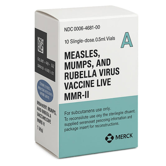 MMR Vaccine for Measles, Mumps & Rubella Virus 10 Doses (Rx) *Refrigerated