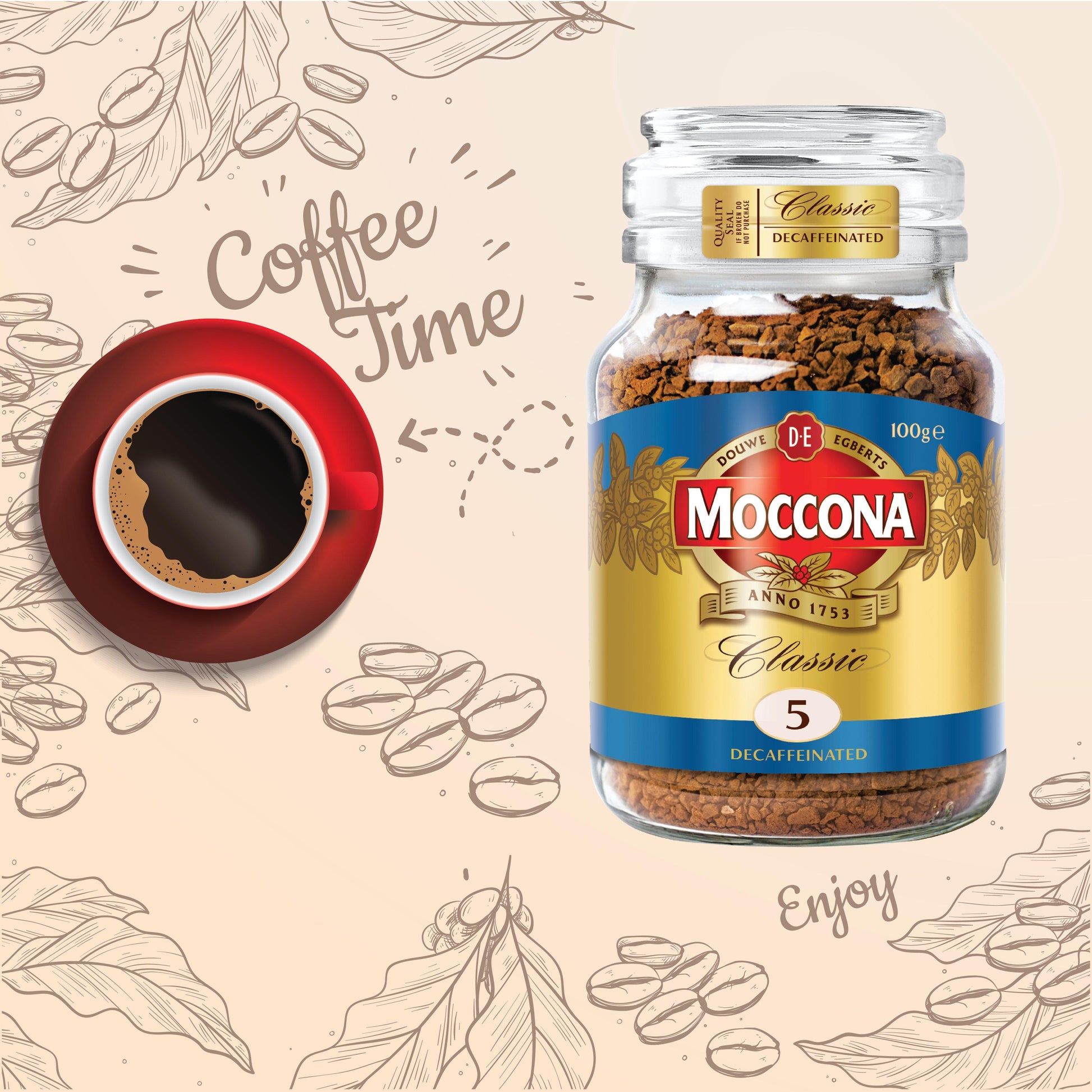 Classic Decaffinated And Hazelnut Instant Coffee