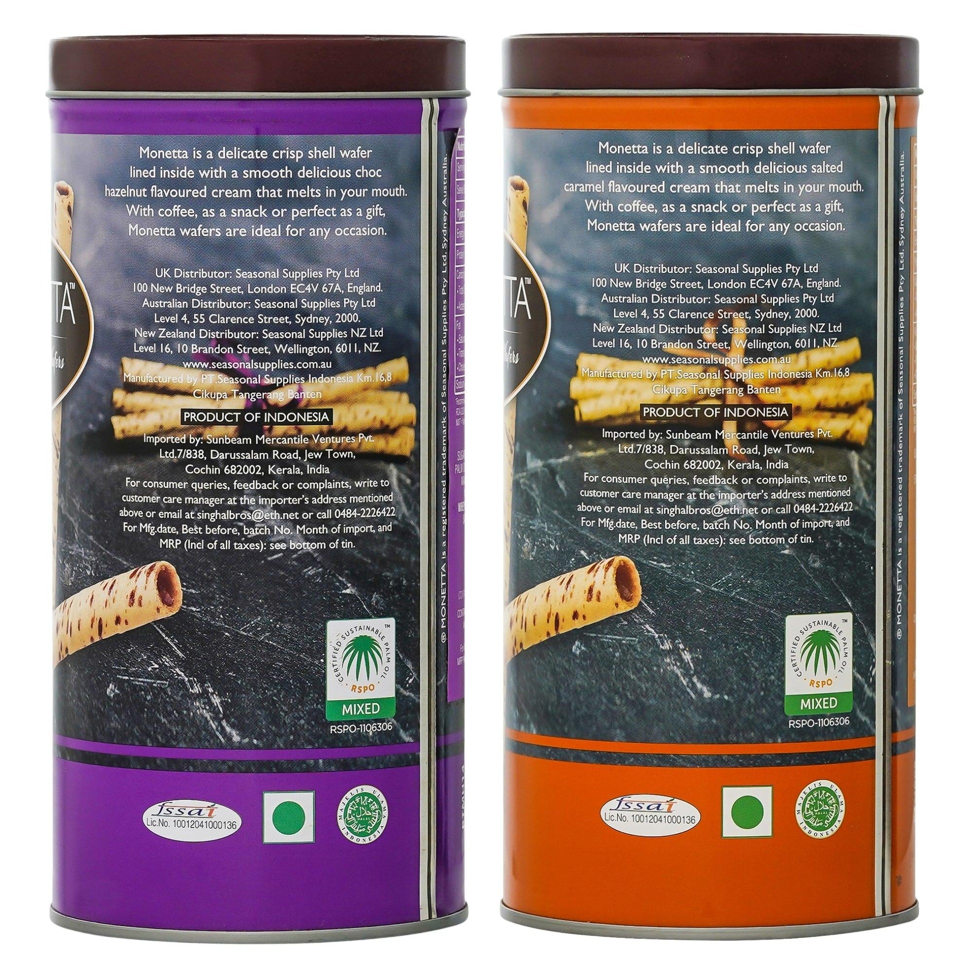 Hazelnut, Salted Caramel Wafer Sticks Combo