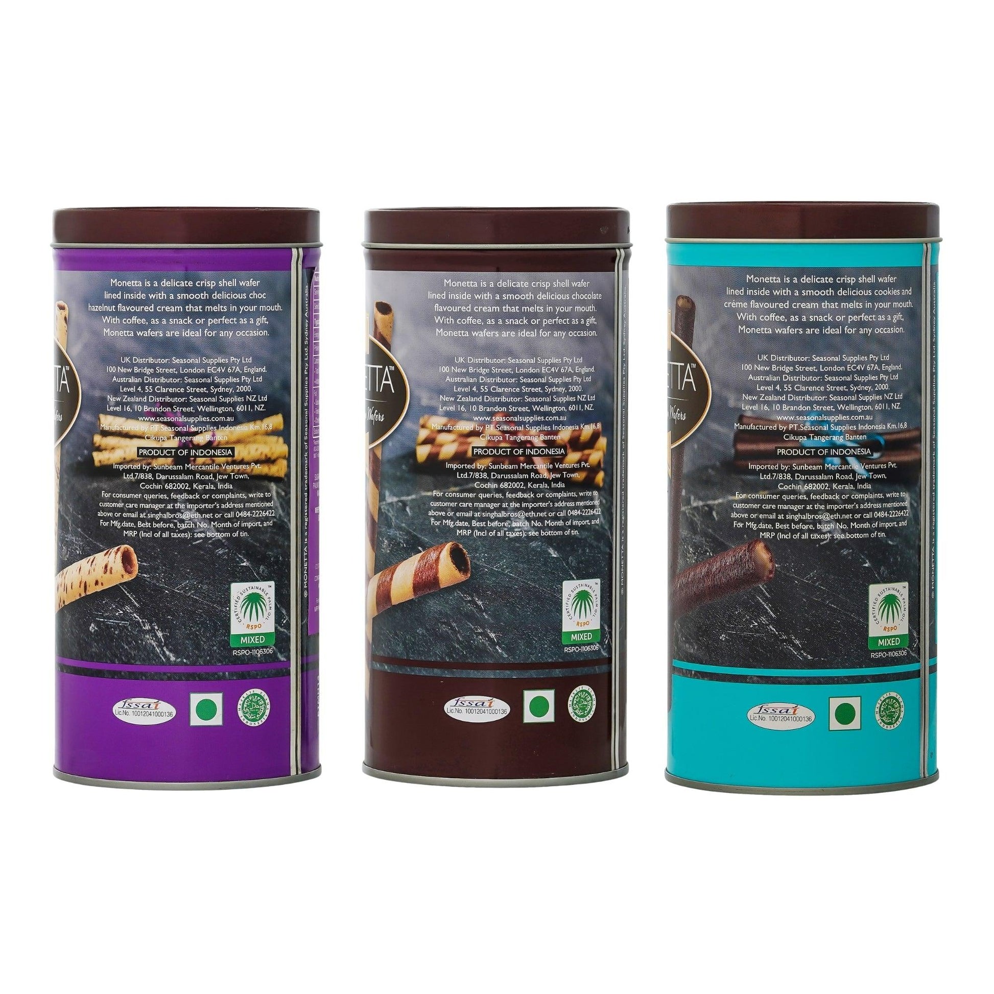 Hazelnut, Chocolate, Cookies & cream Wafer Sticks Combo