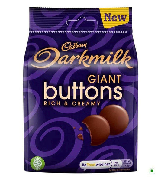CADBURY Dark Milk Buttons Chocolate Snacking Pouch - 105 g