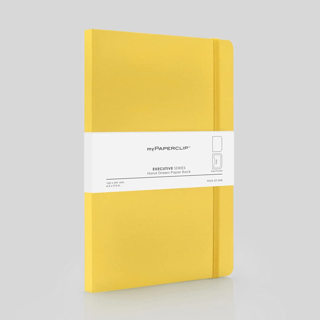 Mypaperclip Executive Series Notebook, A5 (148X 210Mm, 5.83 X 8.27 In.) Plain, Esx192A5-P Yellow
