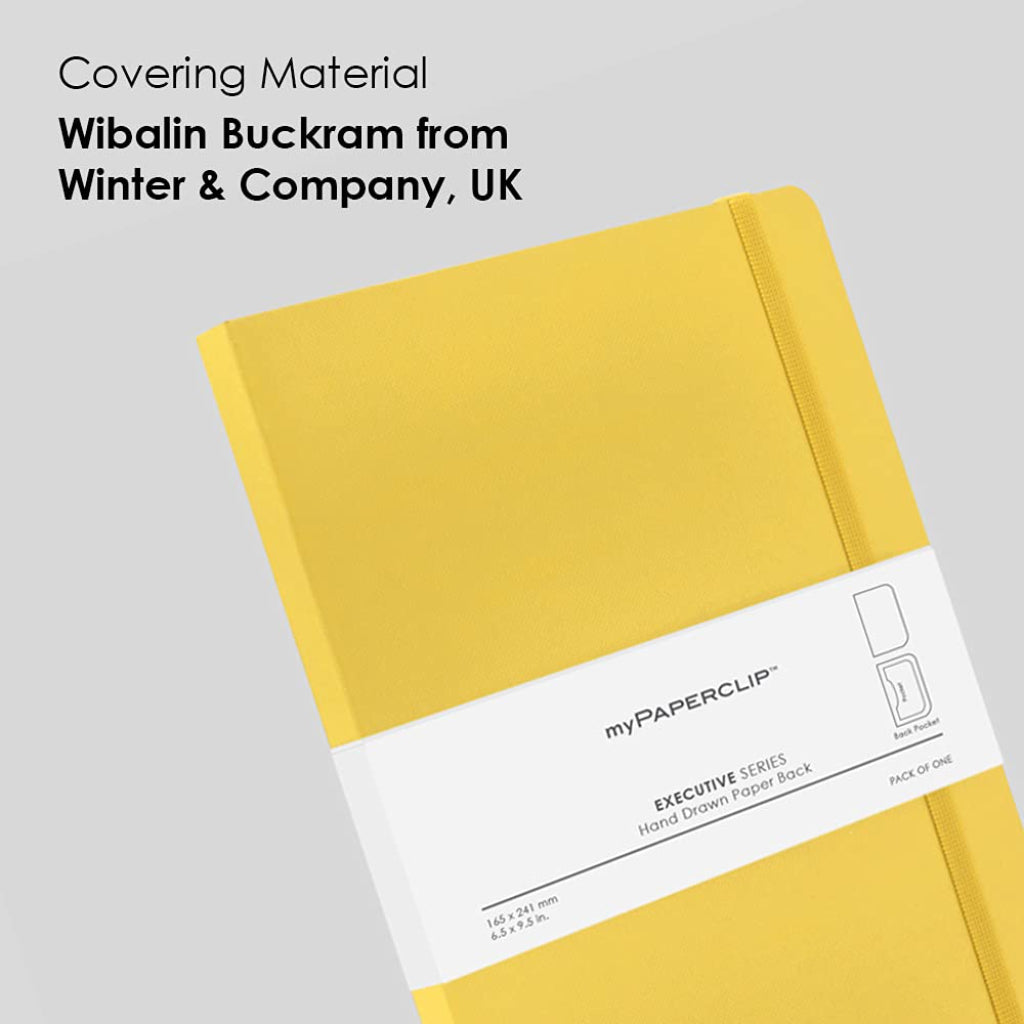 Mypaperclip Executive Series Notebook, A5 (148X 210Mm, 5.83 X 8.27 In.) Plain, Esx192A5-P Yellow