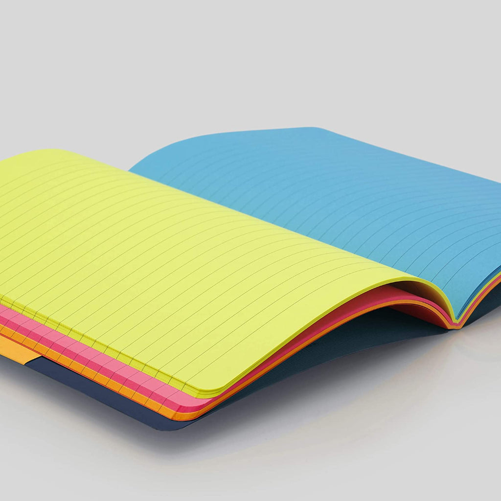 Mypaperclip Play Series Notebook, A5 (148 X 210 Mm, 5 .83 X 8.27 In.) Ruled, Multi-Colour Pscs192A5-R - Blue