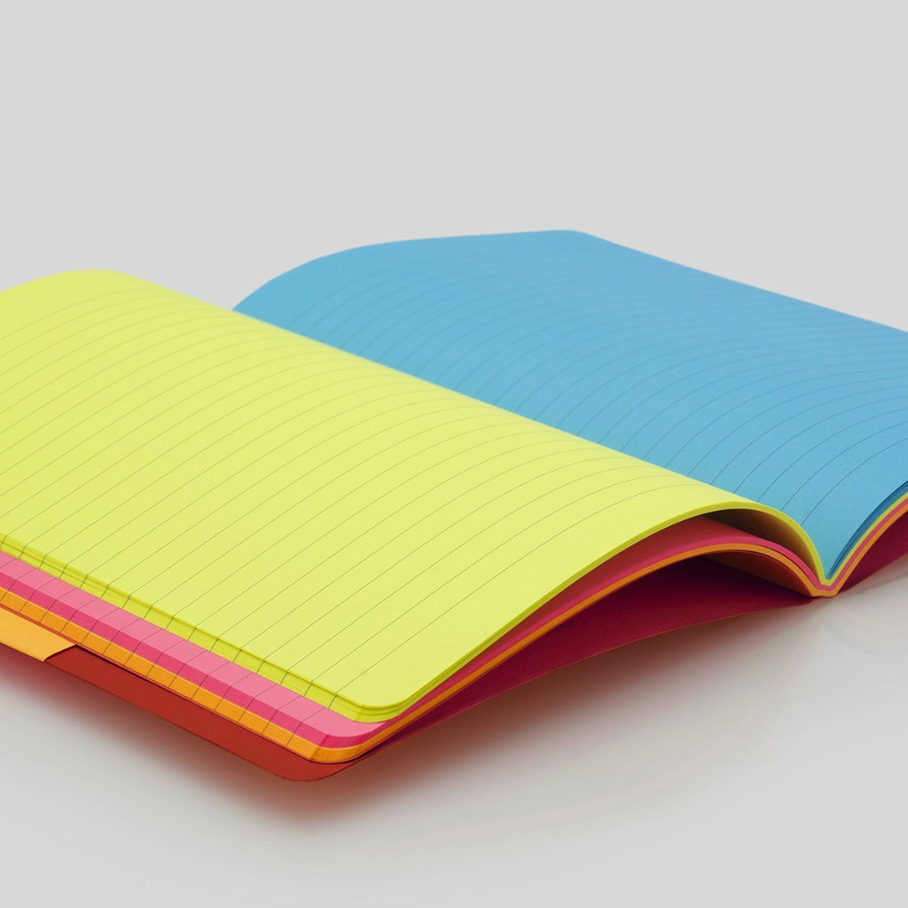 Mypaperclip Play Series Notebook, A5 (148 X 210 Mm, 5 .83 X 8.27 In.) Ruled, Multi-Colour Pscs192A5-R - Red
