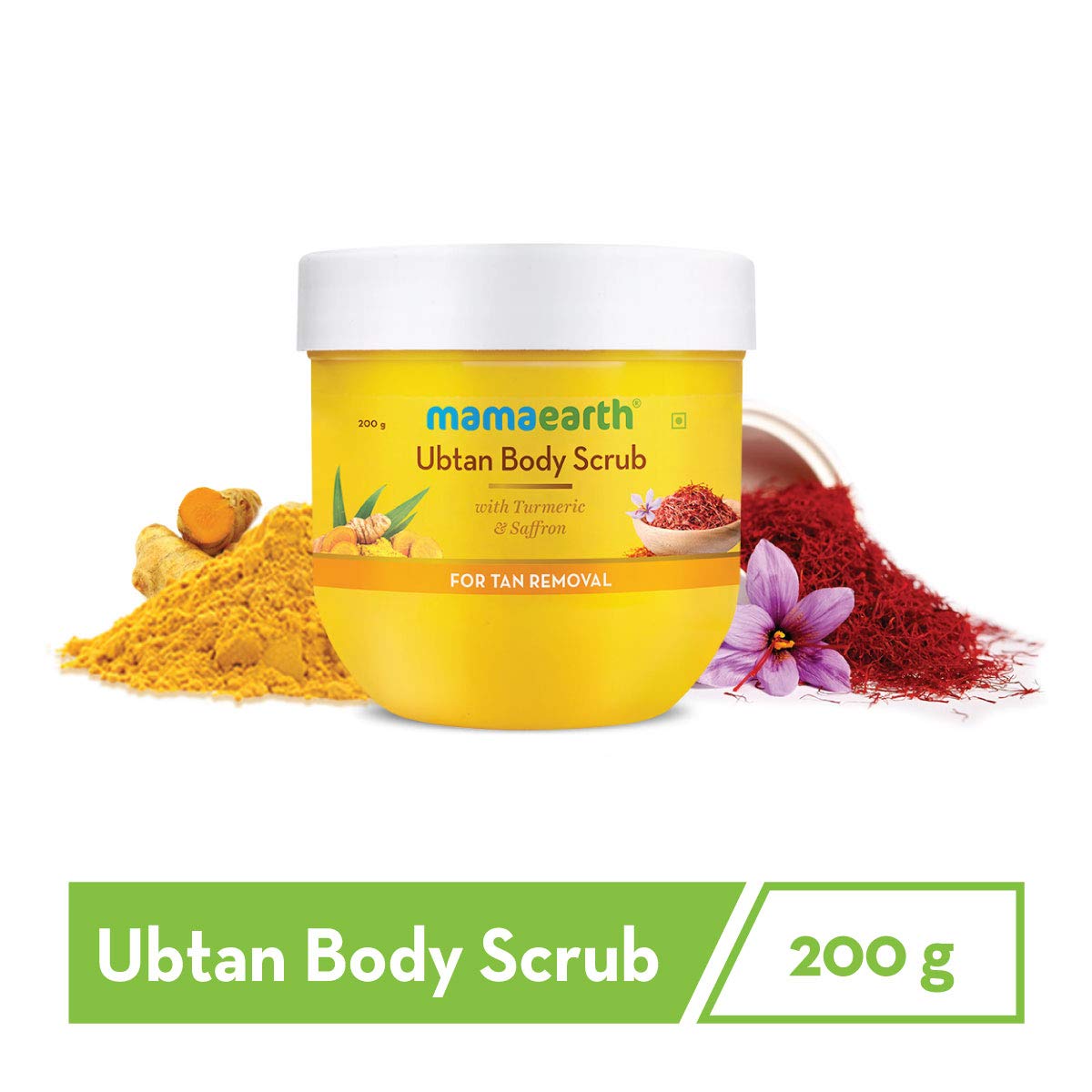 Mamaearth Ubtan Body Scrub with Turmeric and Saffron for Tan Removal (200 gm)