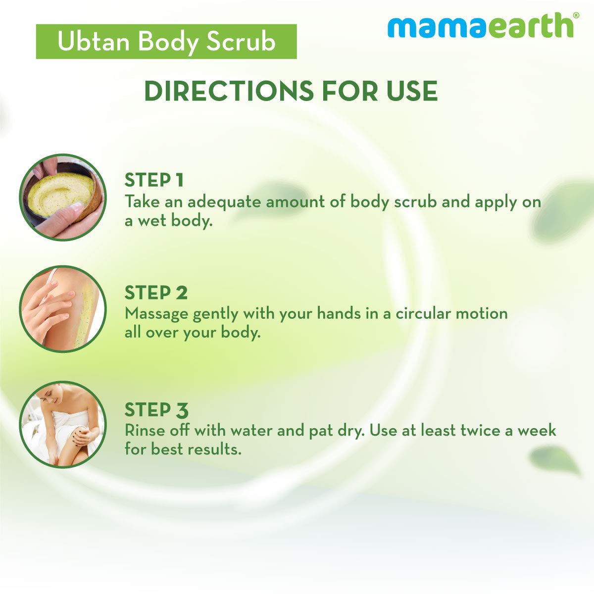 Mamaearth Ubtan Body Scrub with Turmeric and Saffron for Tan Removal (200 gm)