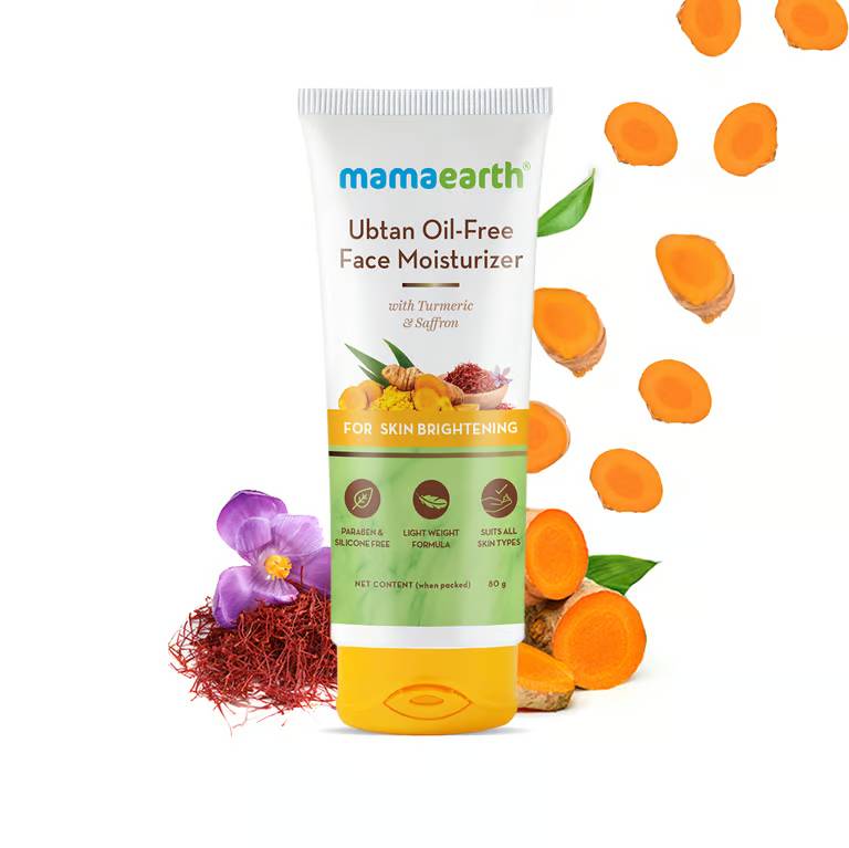 Mamaearth Ubtan Ultra Light Gel Oil-Free Moisturizer with Turmeric and Saffron for Deep Hydration