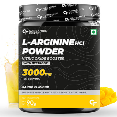 Carbamide Forte L Arginine Powder with Beetroot 3000mg - Alphanso mango Flavour - 90g
