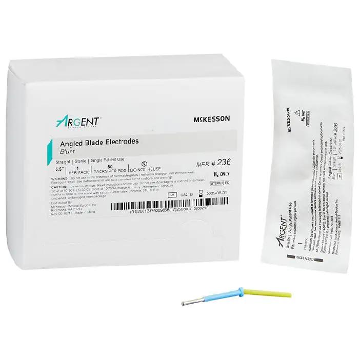 Dermal Tip Electrodes, Stainless Steel Angled Blade Tips, Sterile