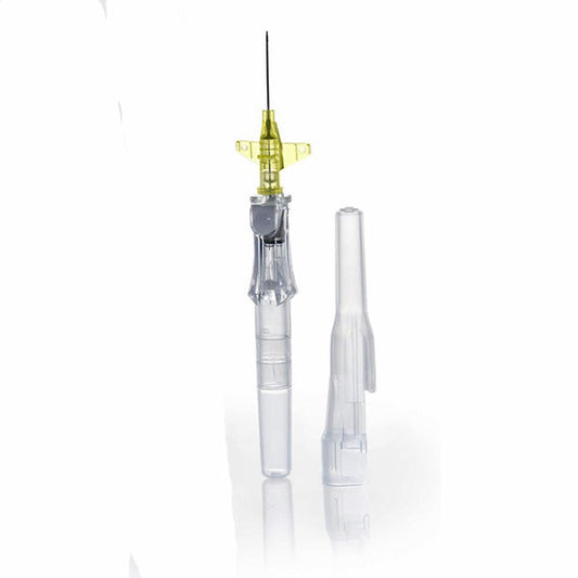 Peripheral IV Catheter 24 Gauge x 3/4" Prevent with Button Retracting Safety Needle 50/Box