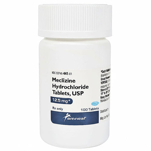 Meclizine Hydrochloride Tablets 12.5 mg by Amneal 100 Count (RX)