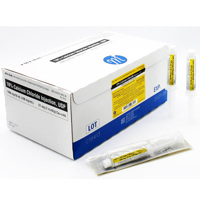 Calcium Chloride 10% Prefilled Syringes 1000 mg/10 mL100 mg/mL) 10/Box (Rx)