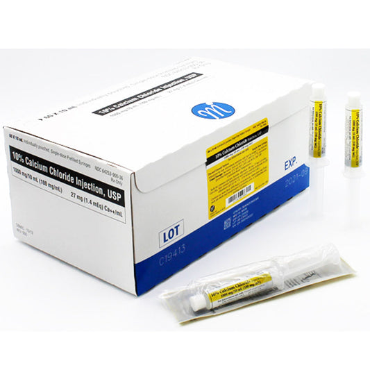 Calcium Chloride 10% Prefilled Syringes 1000 mg/10 mL100 mg/mL) 10/Box (Rx)