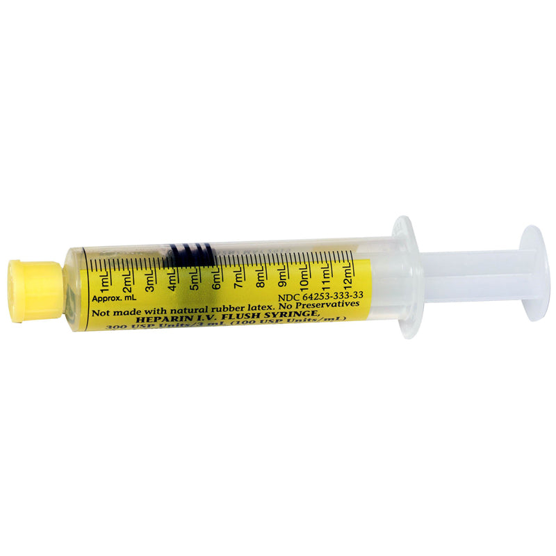 Heparin IV Flush Heparin Sodium, Porcine 100 U/mL Prefilled Flush Syringes 3 mL, 60/Box