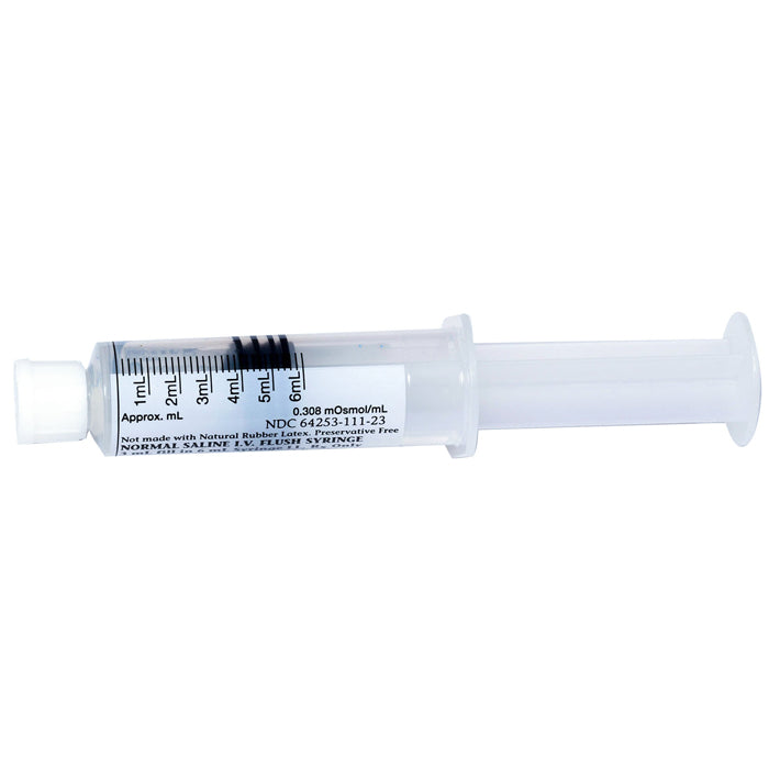 Medefil Prefilled Sodium Chloride 0.9% IV Flush Syringes 3 mL fill in 6 mL x 60/Box