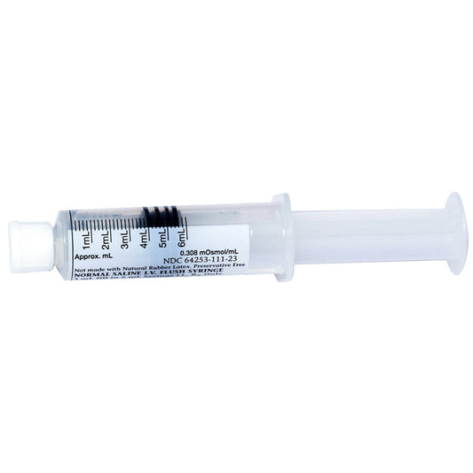Medefil Prefilled Sodium Chloride 0.9% IV Flush Syringes 3 mL fill in 6 mL x 60/Box