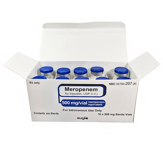 Meropenem Injection 500 mg Single-Dose Vials By Eugia 10-Pack (Rx)