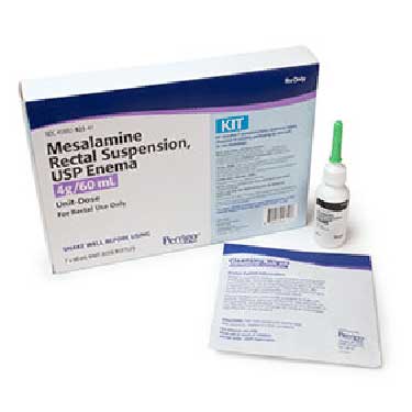Mesalamine Rectal Suspension Enema Kit Unit Doses Bottles 60 mL x 7/Box