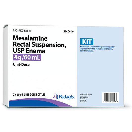Mesalamine Rectal Suspension Enema Kit 4 grams per 60 mL x7/Pack