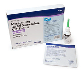 Mesalamine Rectal Suspension Enema Kit Unit Doses Bottles 60 mL x 7/Box
