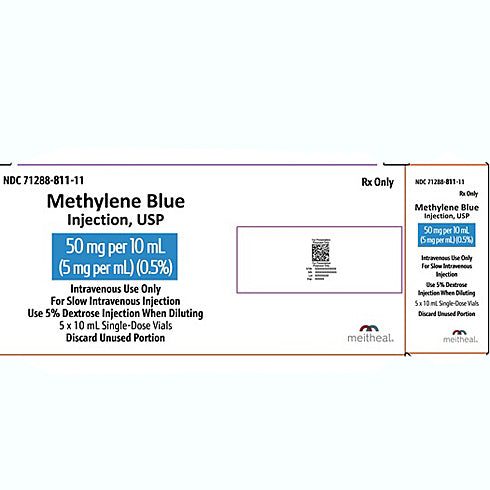 Methylene Blue Injection 5 mg per mL Single-Dose Vials 10 mL x 5/Box