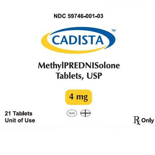 Methylprednisolone Tablets 4 mg 21 Count (Rx)