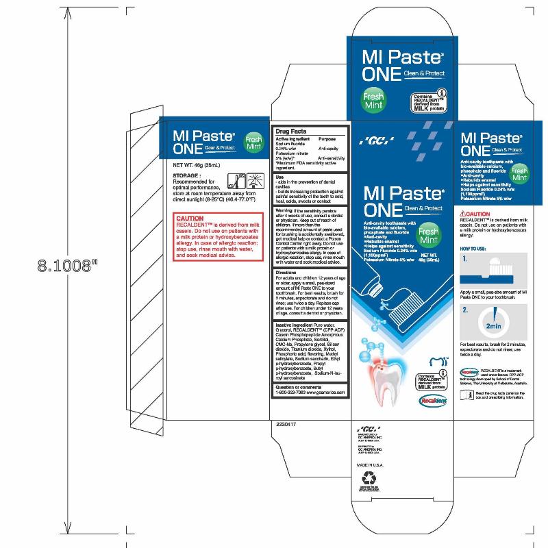 Mi Paste One Anti-Cavity Toothpaste, Fresh Mint by GC America