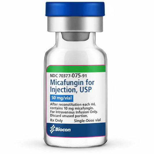 Micafungin Antifungal Injection 50 mg Single Dose Powder Vial by Biocon Pharma (RX)