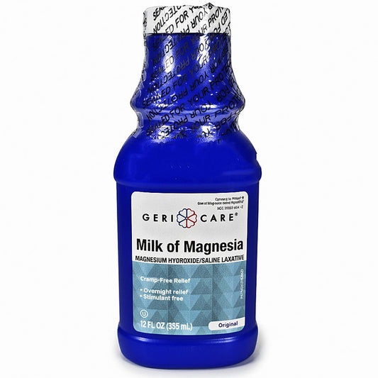 Milk of Magnesia Saline Laxative, Gentle Overnight Relief, Original Flavor 12 oz