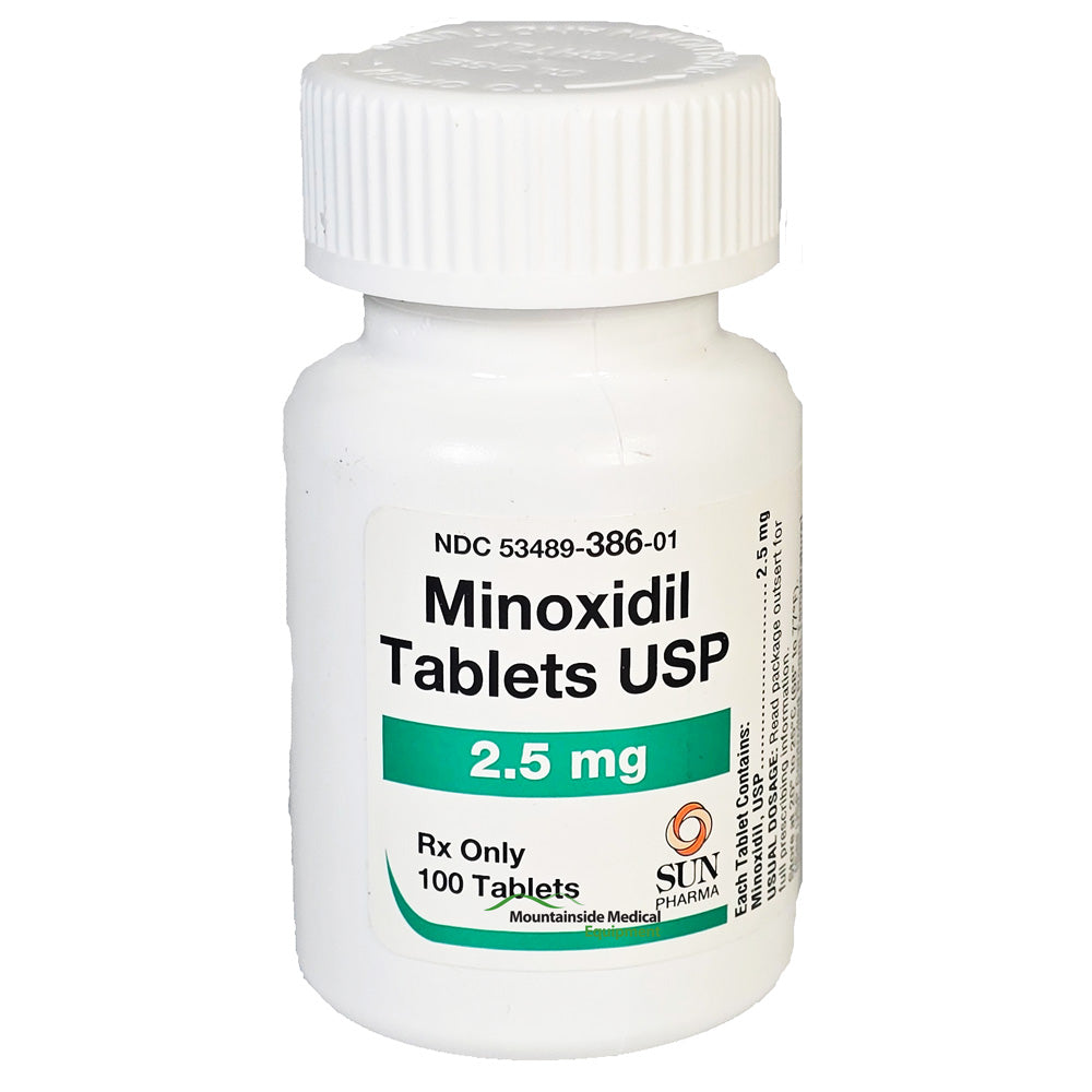 Minoxidil Tablets 2.5 mg by Sun Pharmaceutical 100 Count (RX)