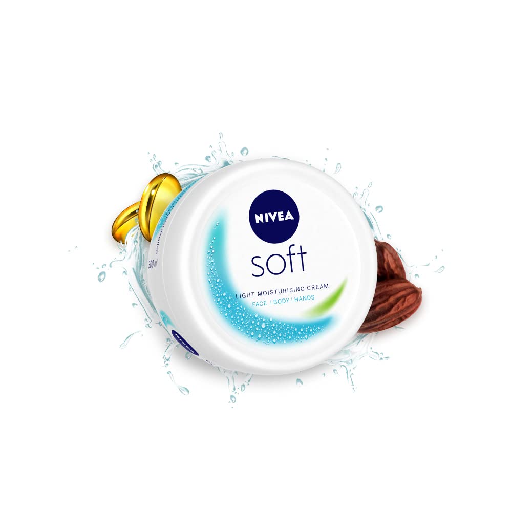 Nivea Soft Light Cream With Vitamin E & Jojoba Oil For Non-Sticky- Fresh, Soft & Hydrated Skin
