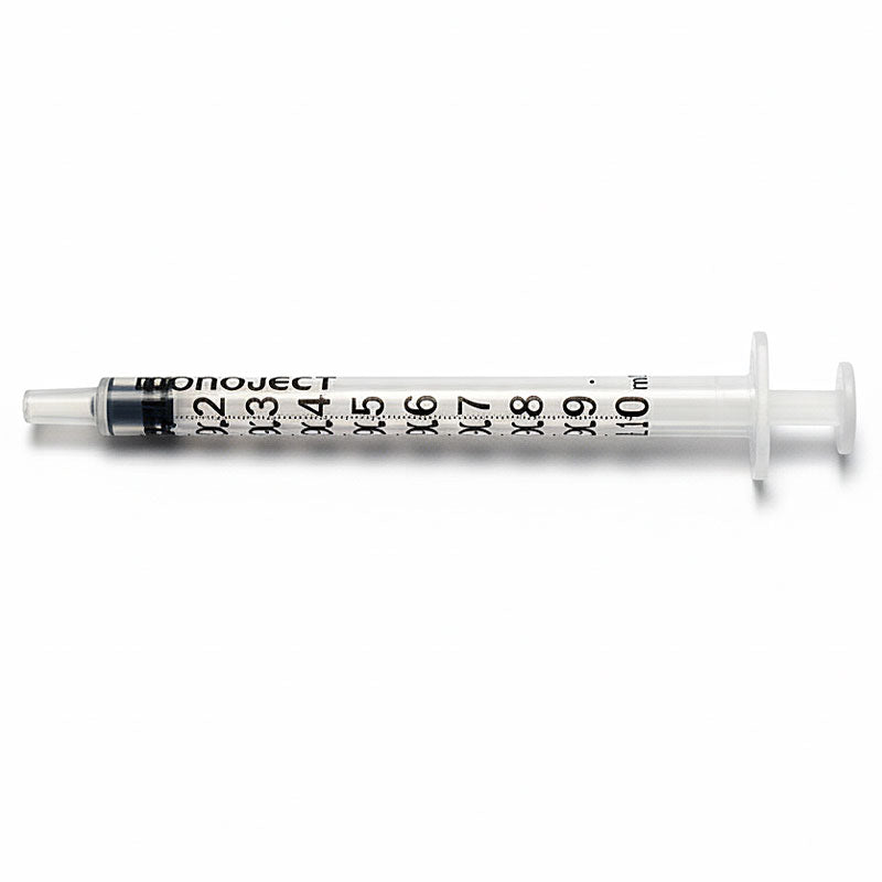 Monoject 1 cc Tuberculin Syringes, Regular Luer Slip Tip without Safety 100/Box