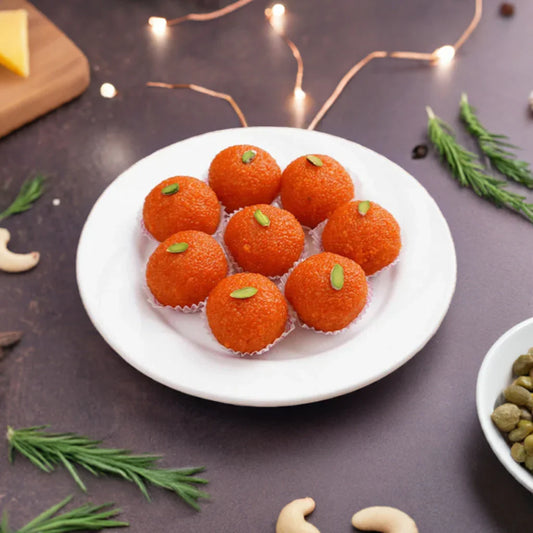 Parrot Brand Jamnadas Maganlal Khambhat Motichur Laddu | 500 gms