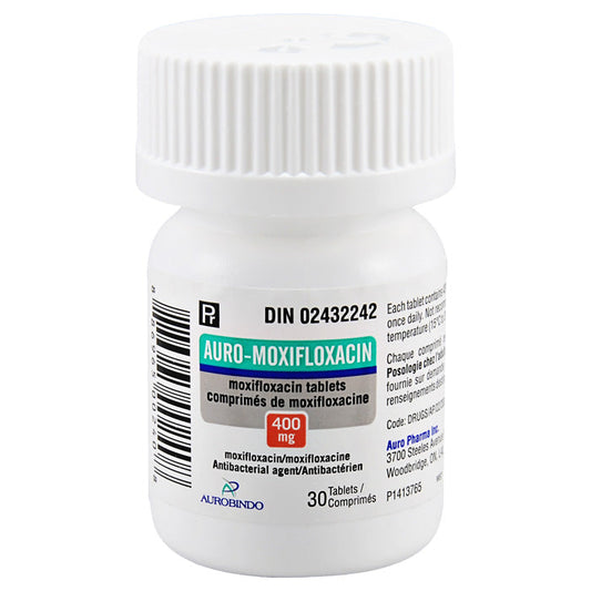 Moxifloxacin Tablets 400 mg Antibiotic Medication 30 Count (RX)